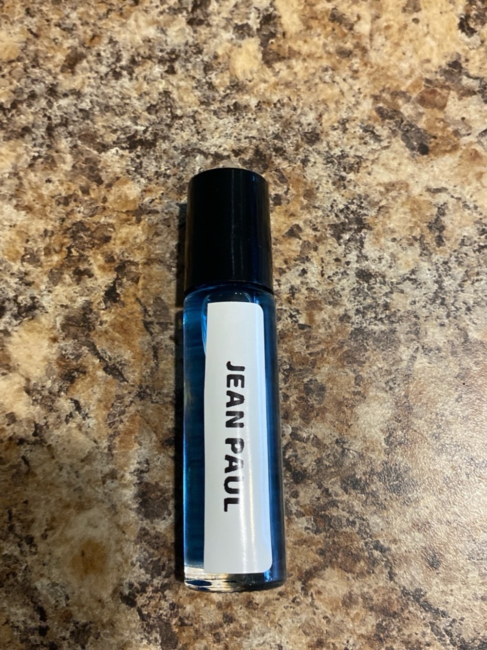 Jean Paul Roller Bottle Perfume - Blue Glass with Black Cap